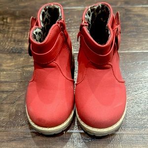 Baby Toddler Red Boots Size 7